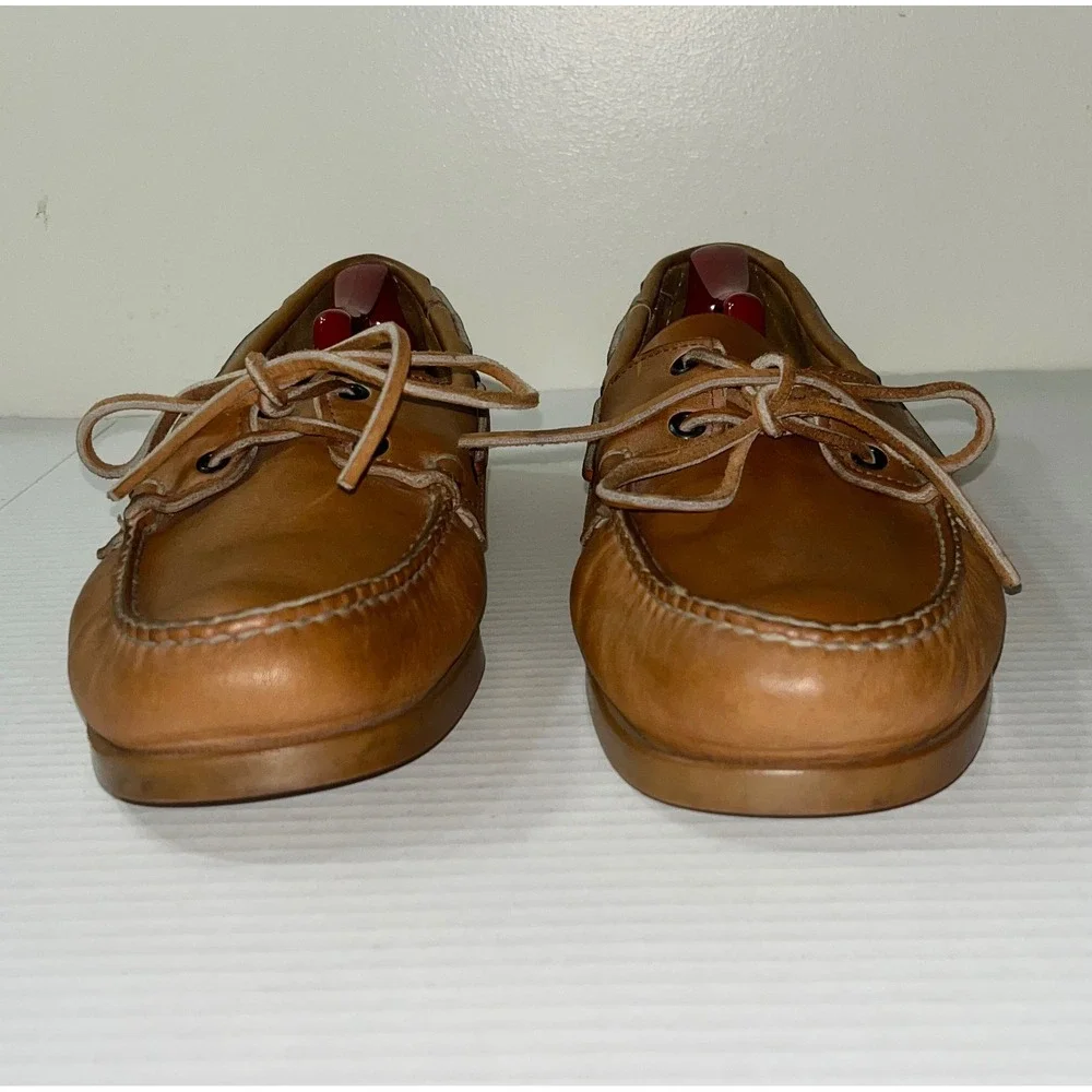 Sebago Docksides Boat Shoes Mens 11.5 Caramel Tan Leather Nautical Loafers